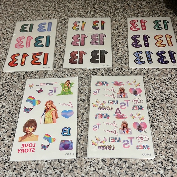Other - Taylor Swift Temporary Tattoos - 10 sheets